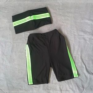 Tube top and bike shorts